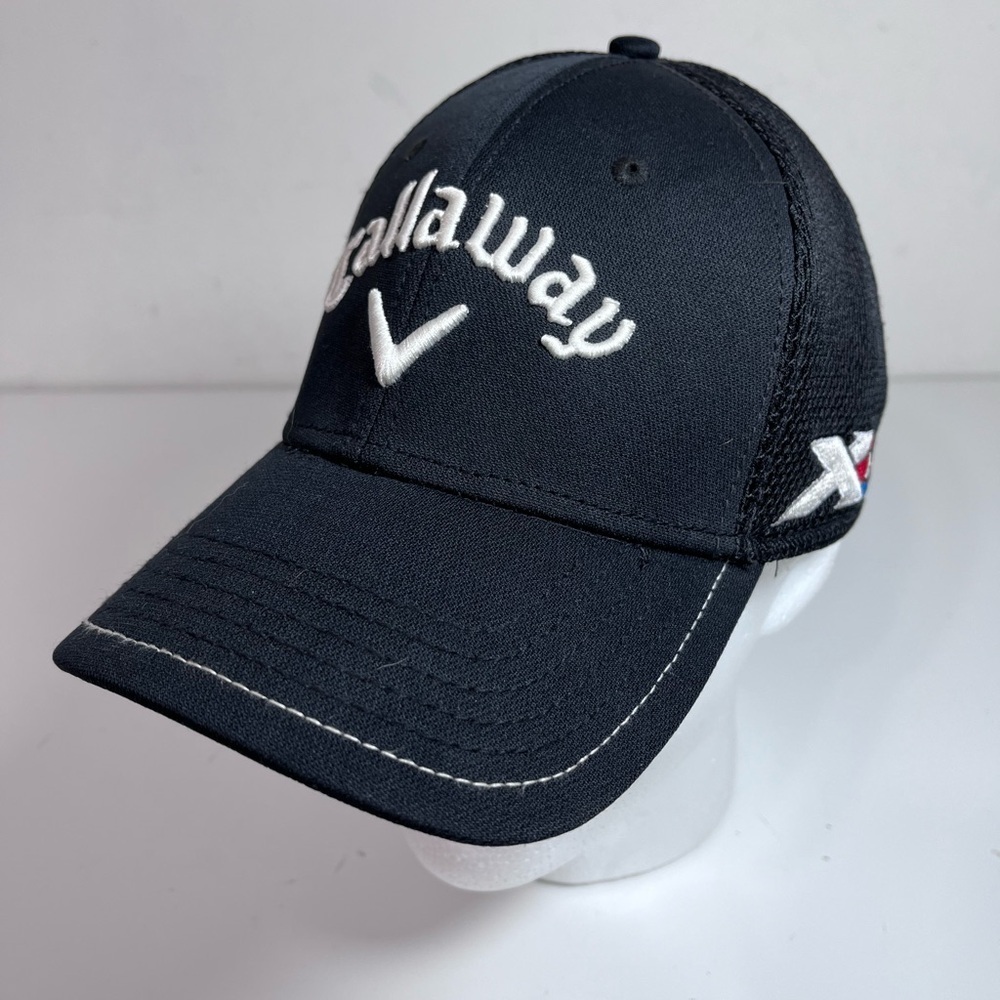 Callaway XR Odyssey Tour Authentic Hat Cap Fitted‎ A-Flex Stretch S/M Black Mens